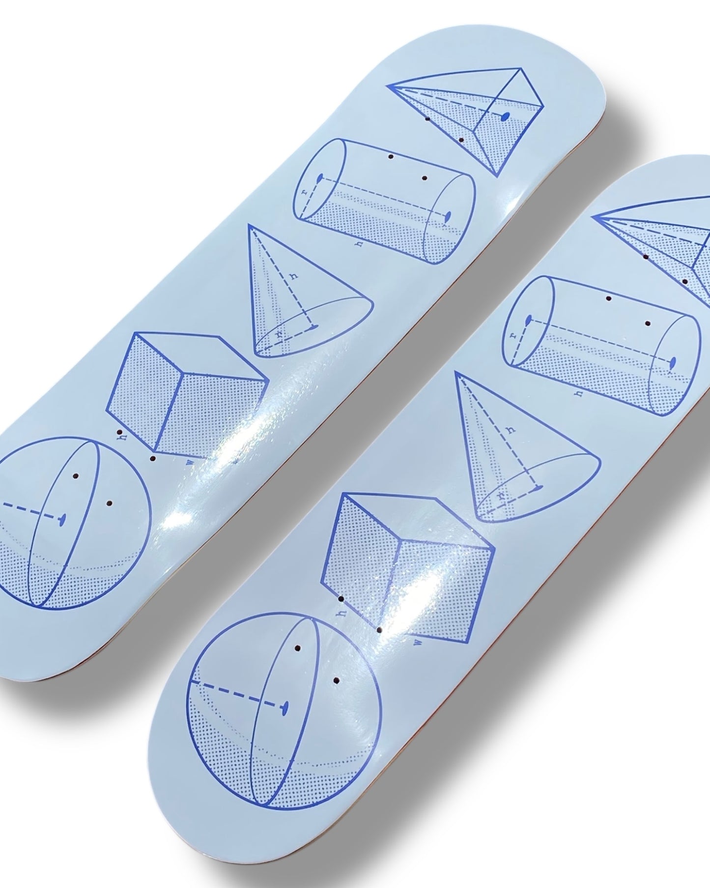 "Geometric Solids" skateboard deck