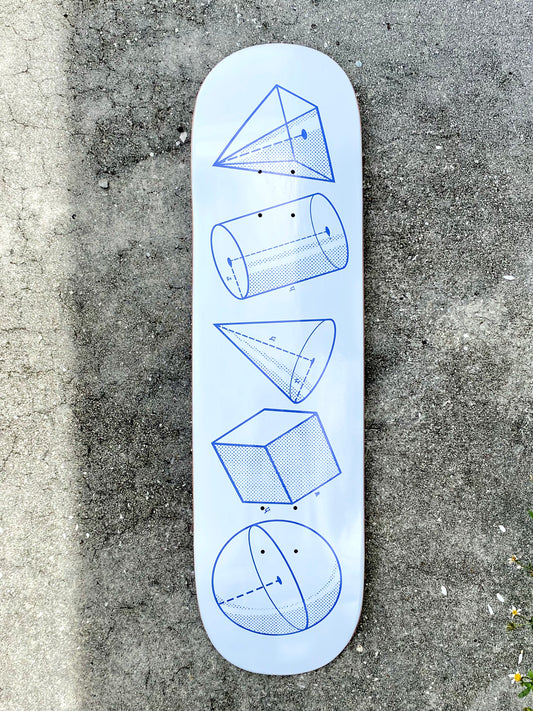 "Geometric Solids" skateboard deck